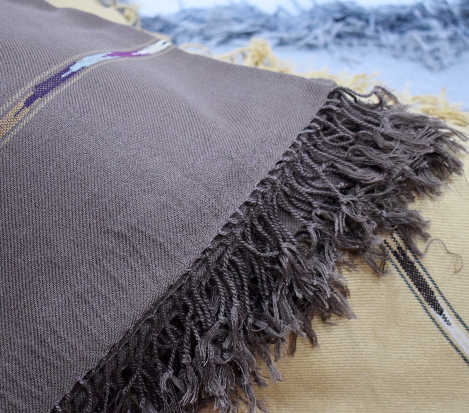 Traditional Men Salampori Shawl 100% Woolen Handmade Handwoven - Image 2
